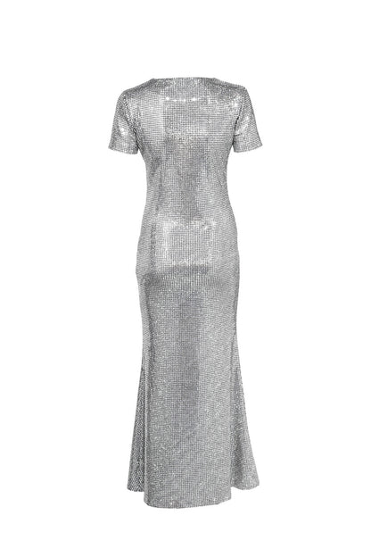ganni grey dress Slate Grey Dress in Rigid Denim