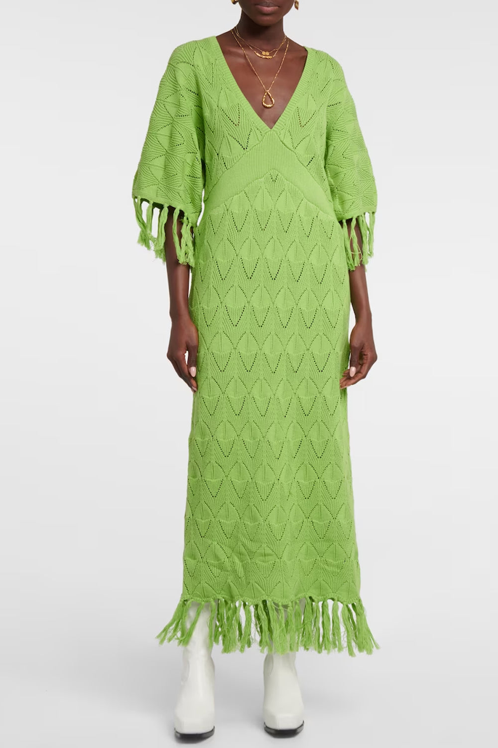 dodo bar or green dress DODO BAR OR NEW! Turquoise Blue/Green Floral Long Sleeve Kaftan Maxi Dress Sz S
